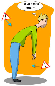 Mauvaise position quand je me baisse Mauvaise position quand je me baisse